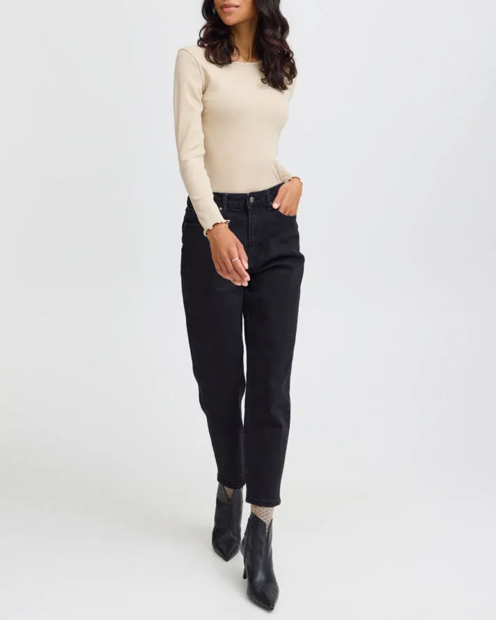 B.Young Mom Black Denim Jeans