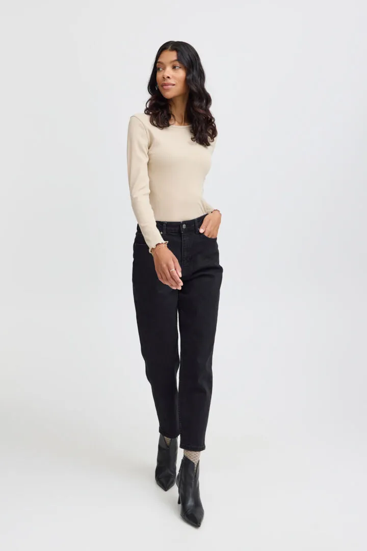 B.Young Mom Black Denim Jeans