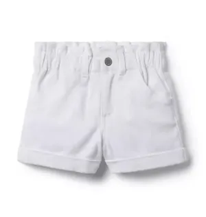 Denim Paperbag Waist Short