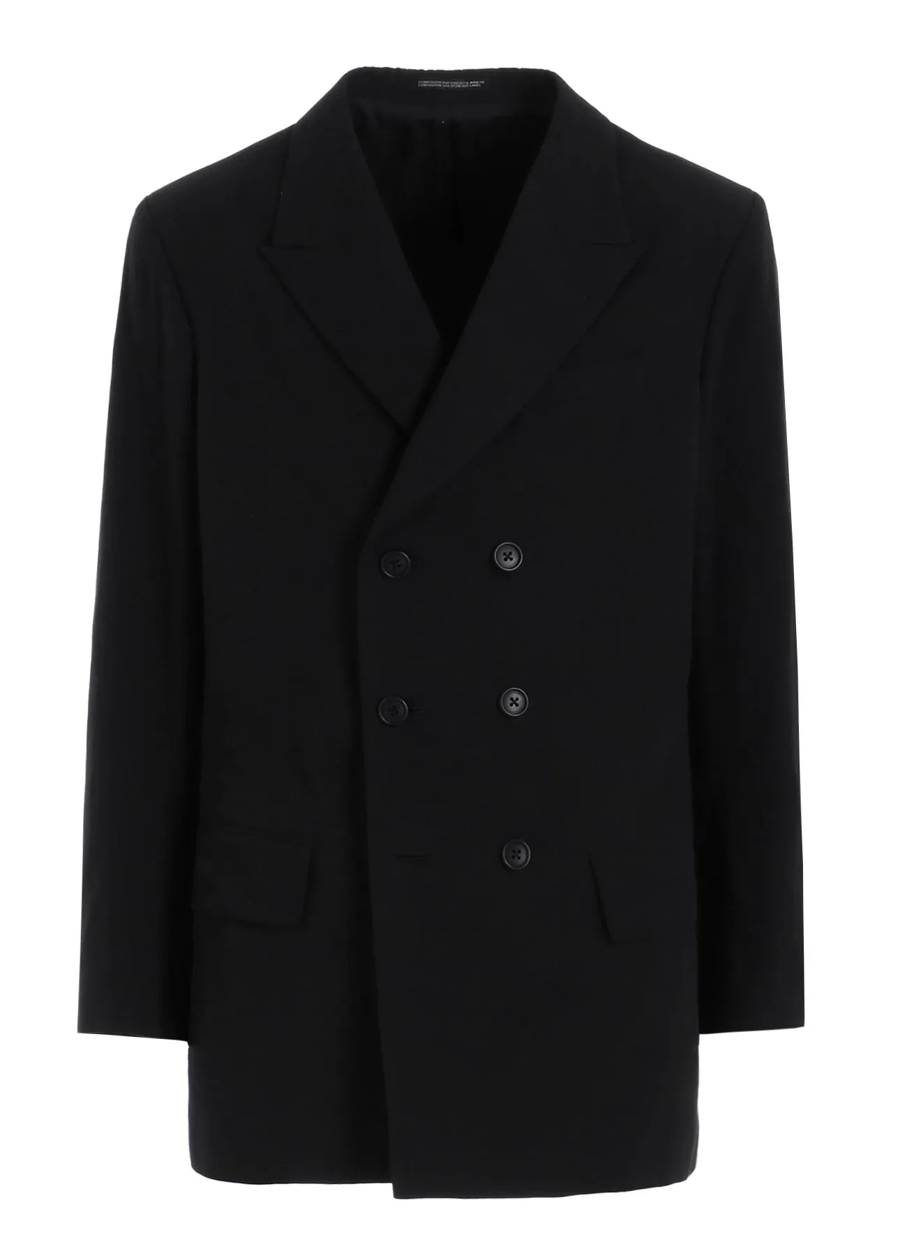 DOUBLE JACKET WITH COTTON LINEN UNEVEN YARN CANVAS