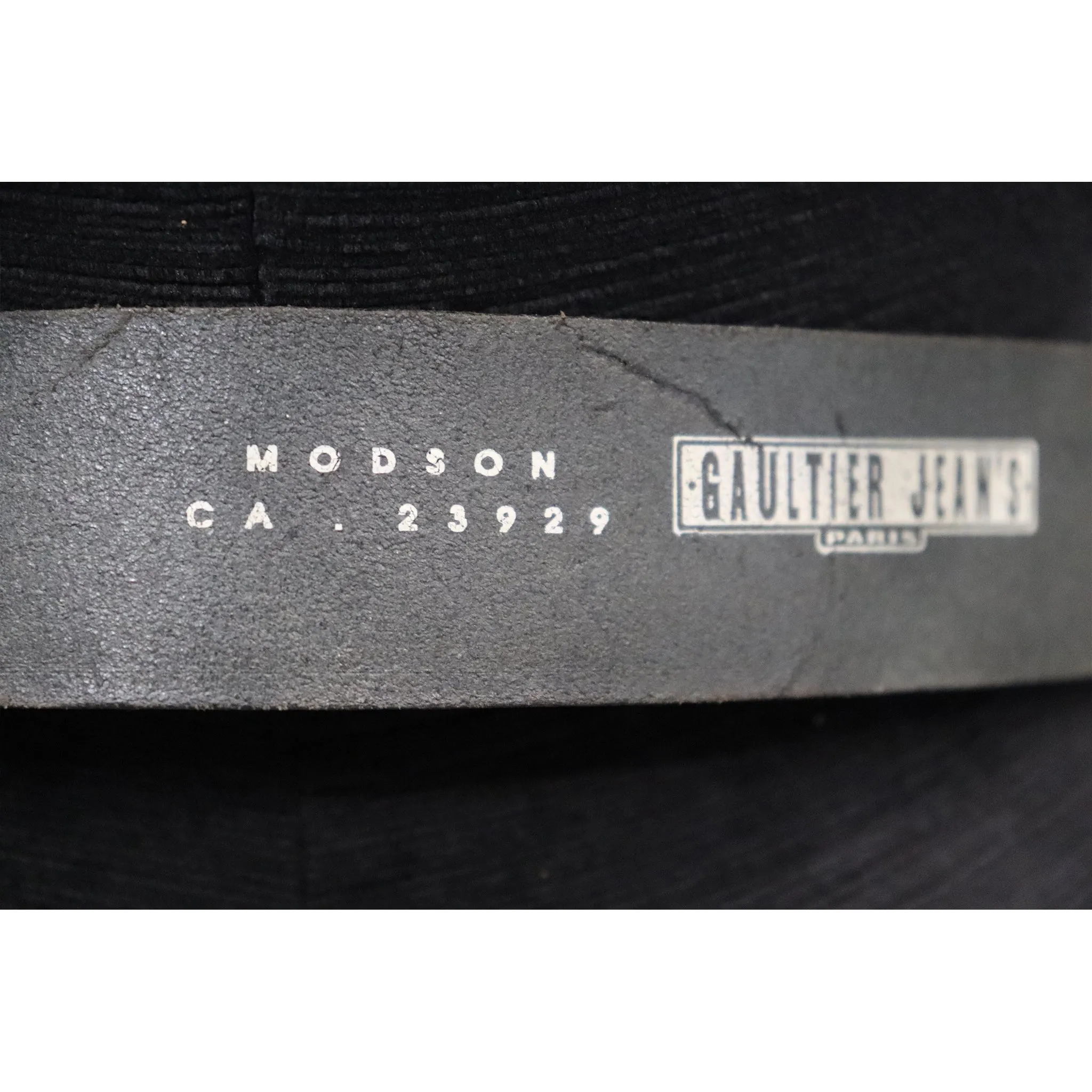 Gaultier Jeans Black Belt W/ Logo Buckle