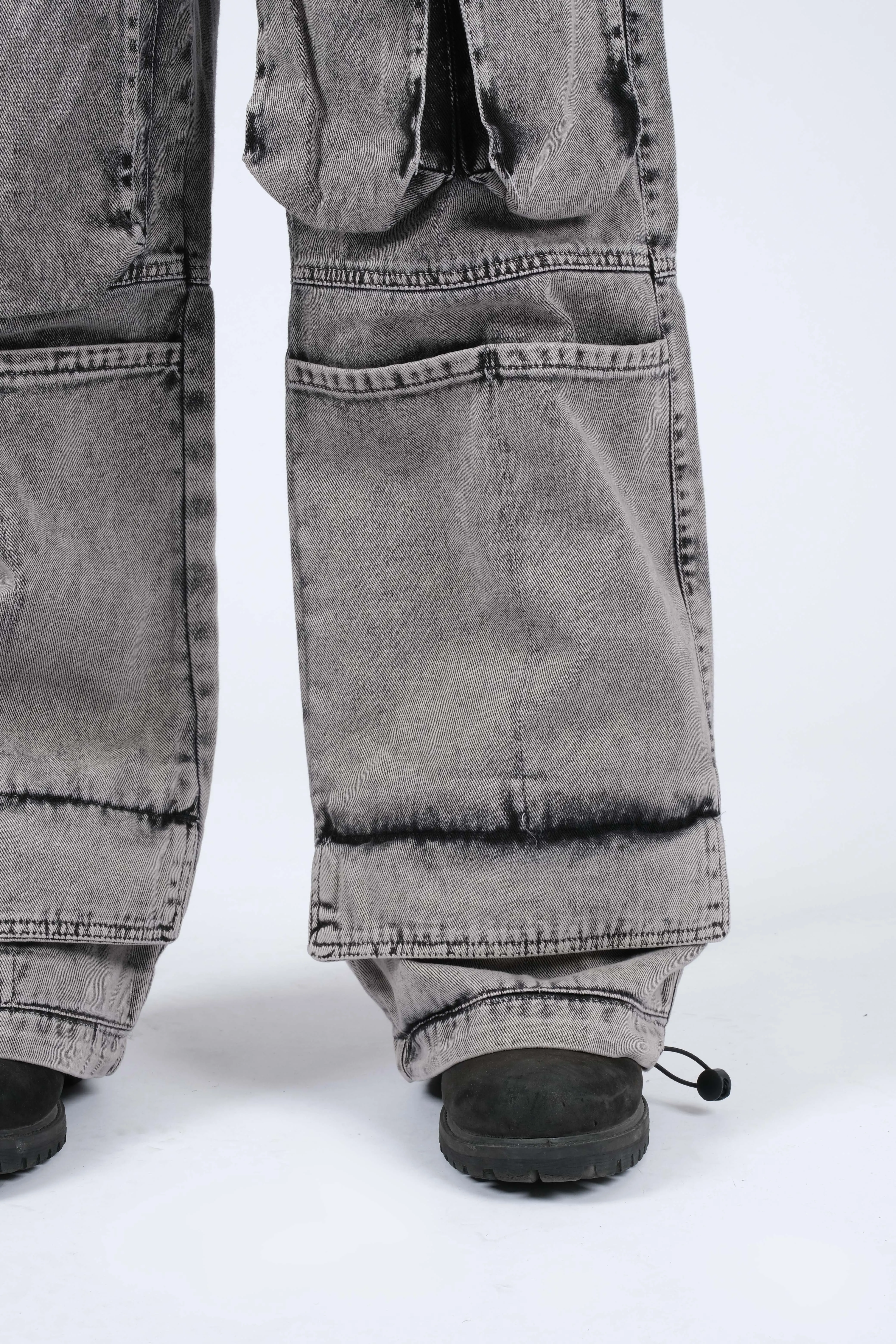 Jeans cargo baggy fit nero