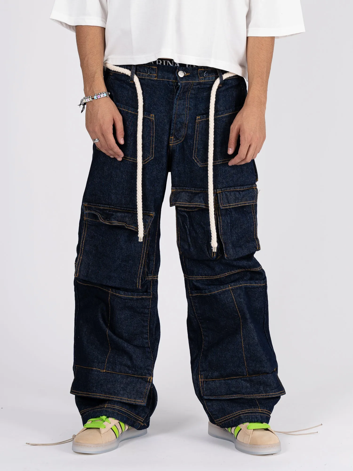 Jeans cargo blu Effemme Exclusive Lab