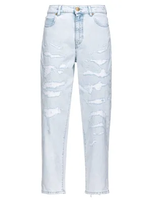 Jeans Maddie Mom-Fit Chiari con Strappi