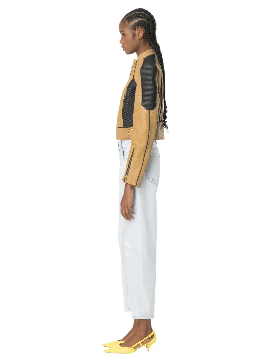 Jeans Maddie Mom-Fit Chiari con Strappi