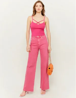 MNG Vintage Pink Loose Jeans (SOFT RIPPED)