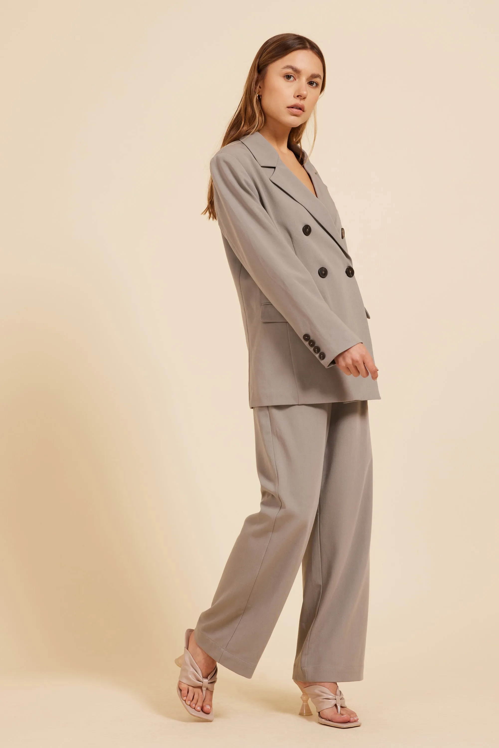 Moodie Olive Double Breasted Blazer