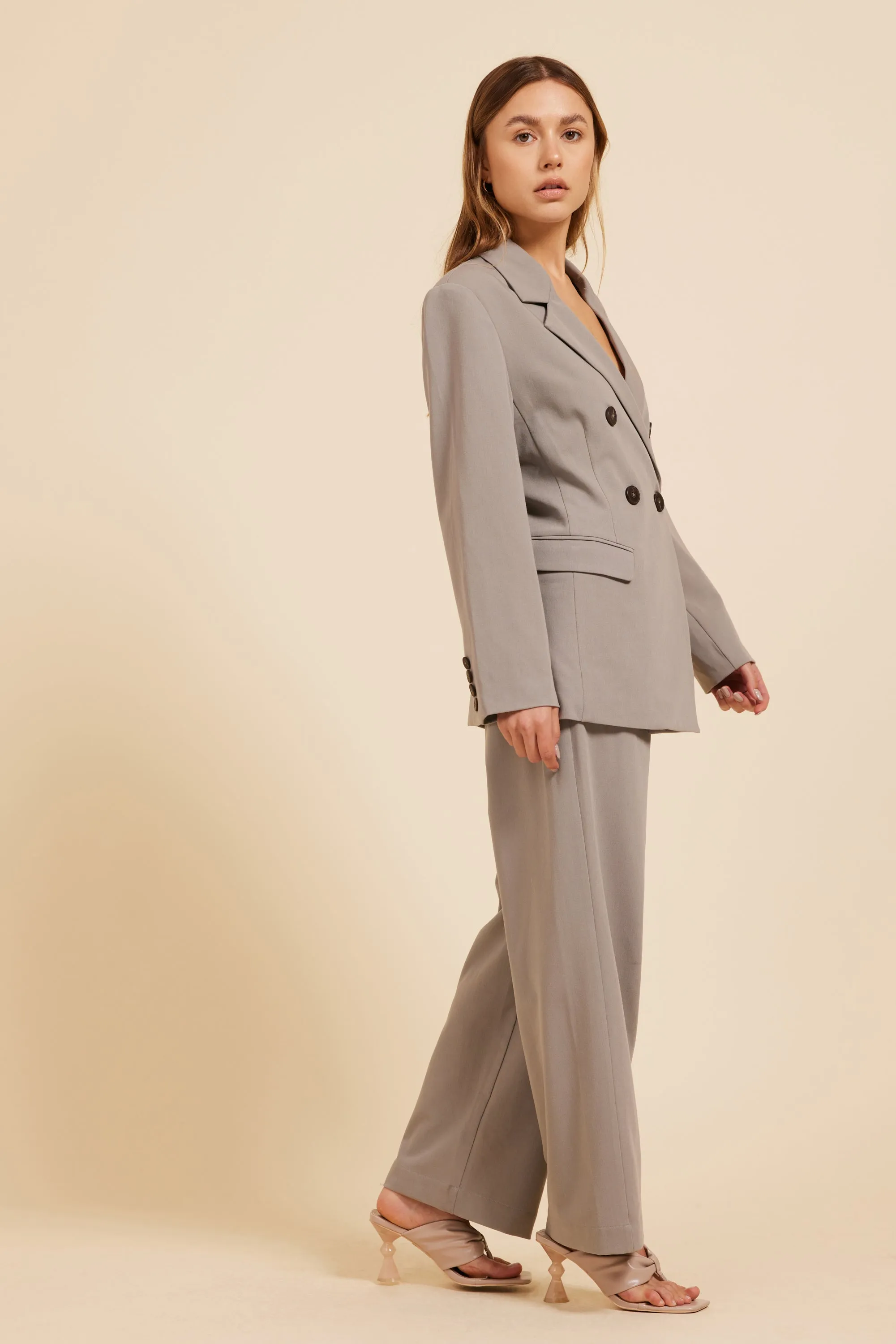 Moodie Olive Double Breasted Blazer