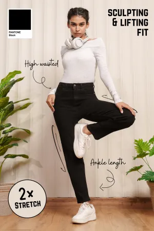 Power Move Black Stretch Jeans