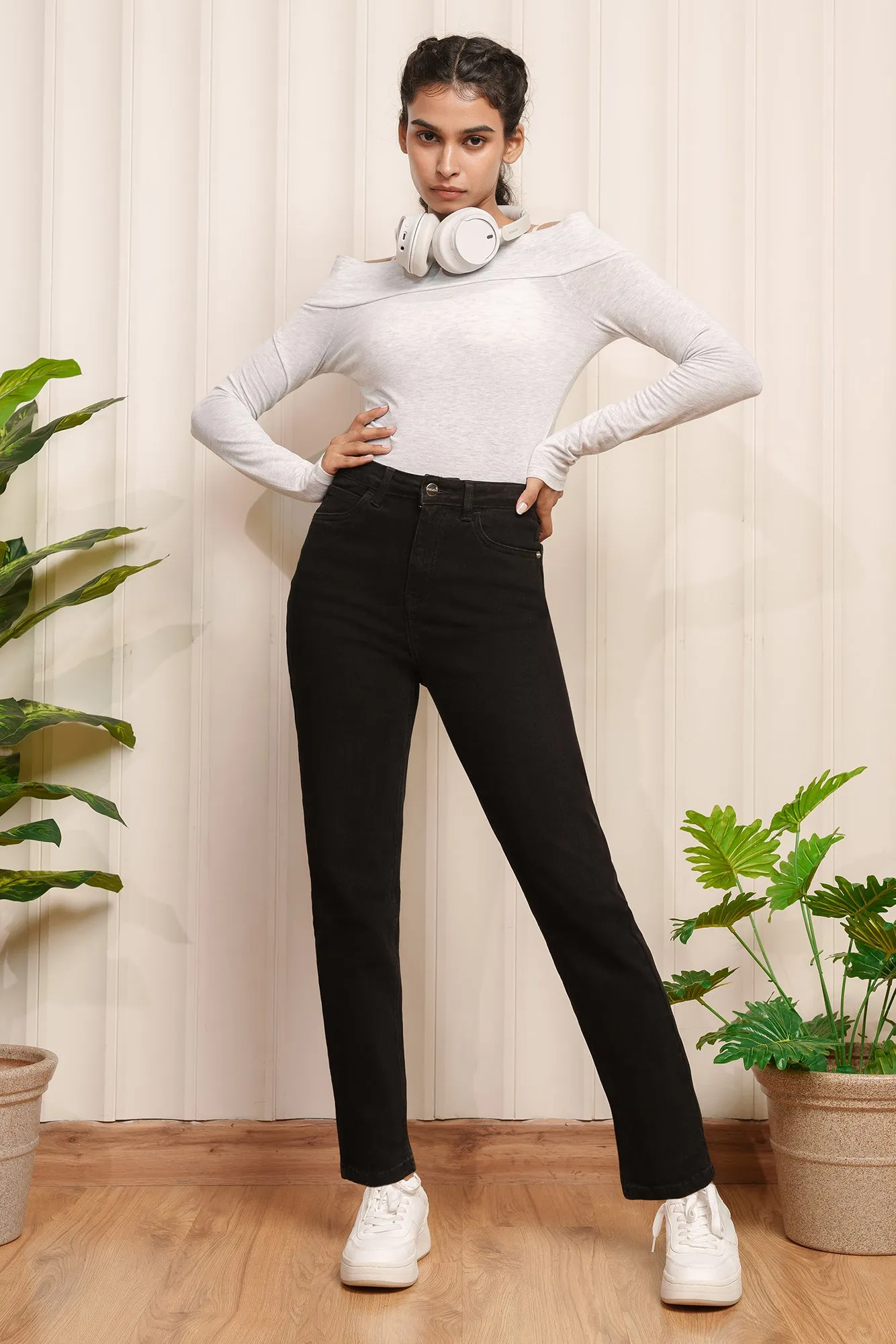 Power Move Black Stretch Jeans