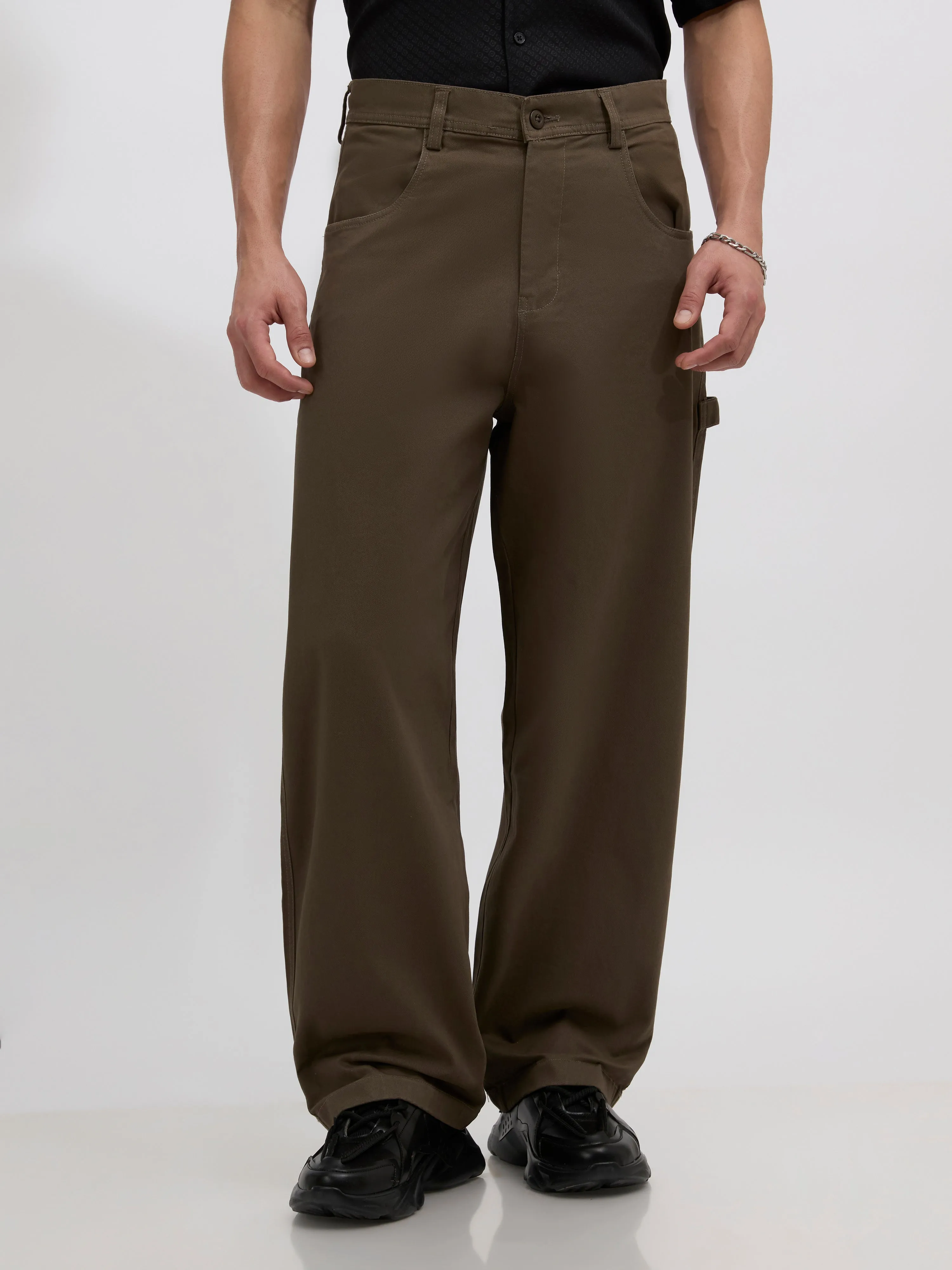 Quinton - Supper Baggy cargo pants - Army Green