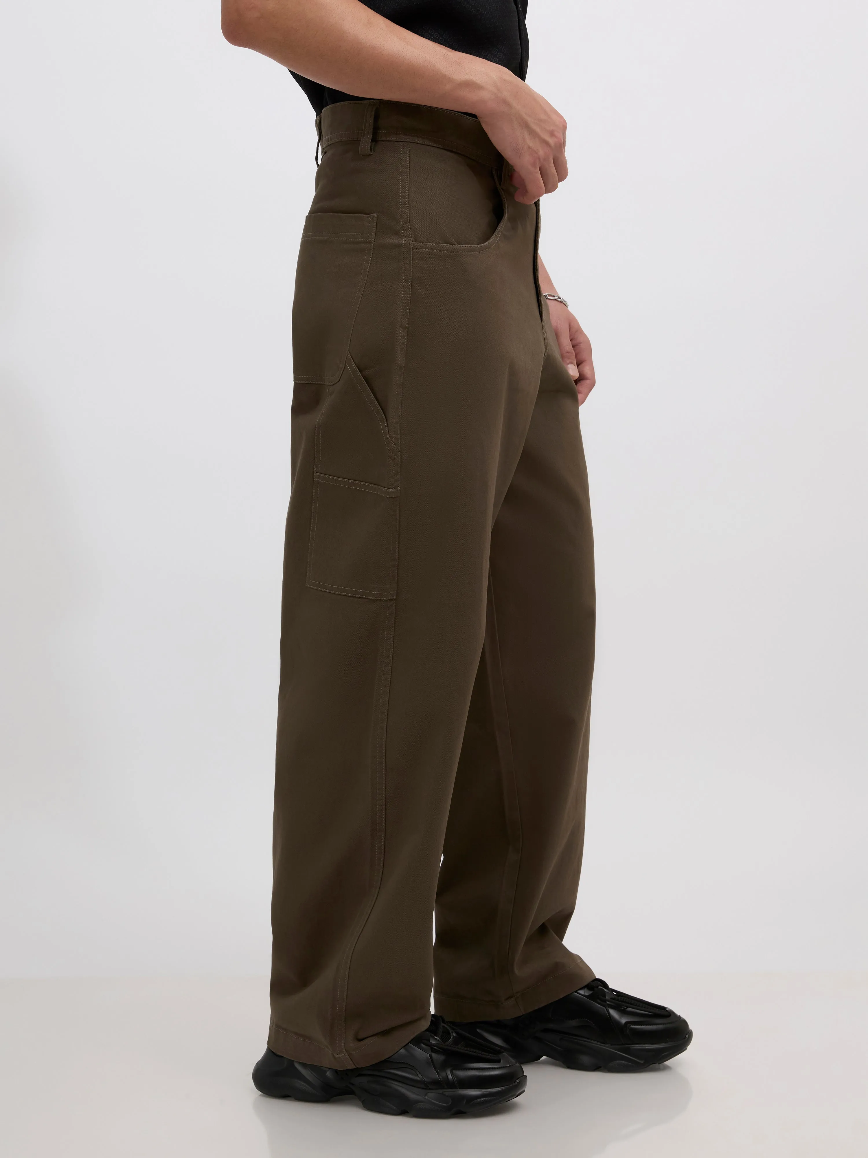 Quinton - Supper Baggy cargo pants - Army Green
