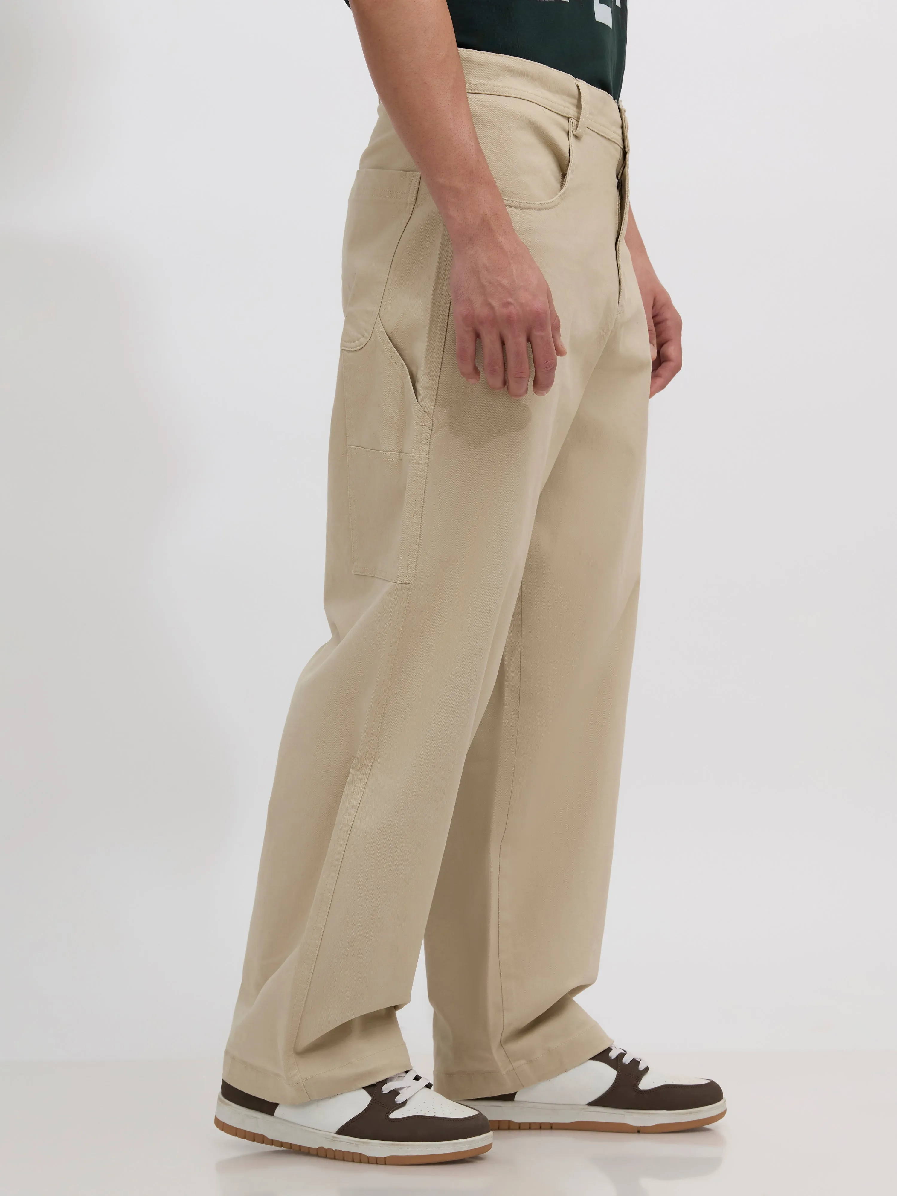 Quinton - Supper Baggy cargo pants - Beige