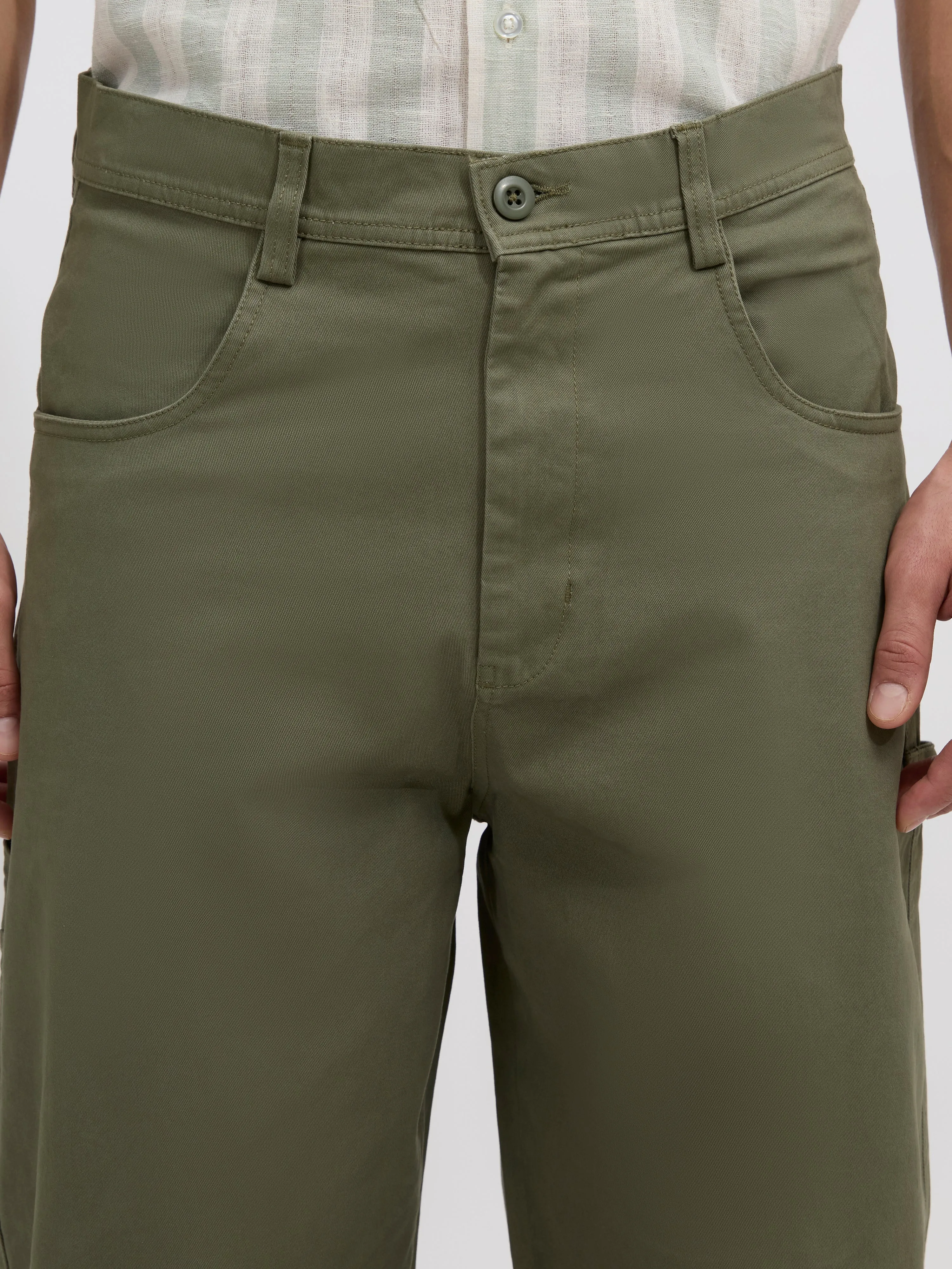 Quinton - Supper Baggy cargo pants - Moss Green