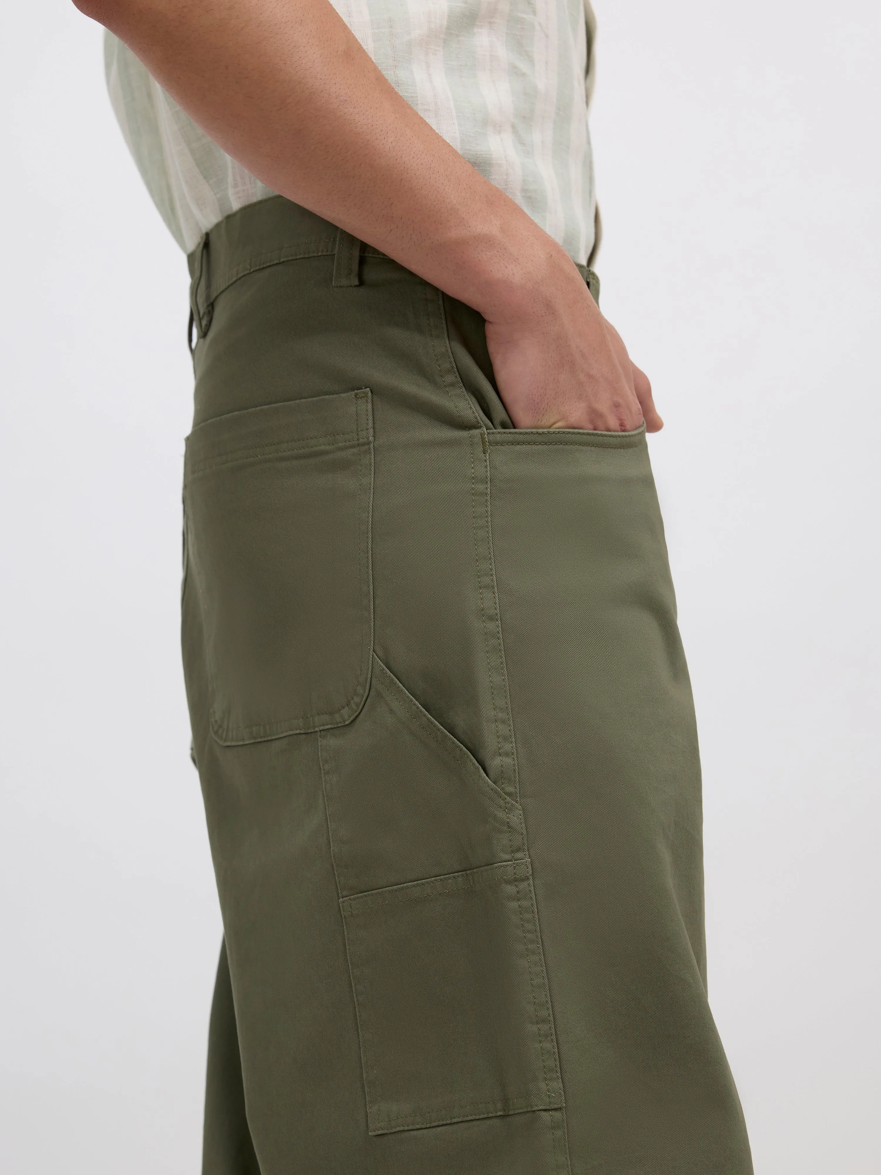 Quinton - Supper Baggy cargo pants - Moss Green