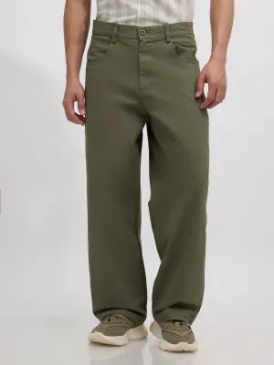 Quinton - Supper Baggy cargo pants - Moss Green