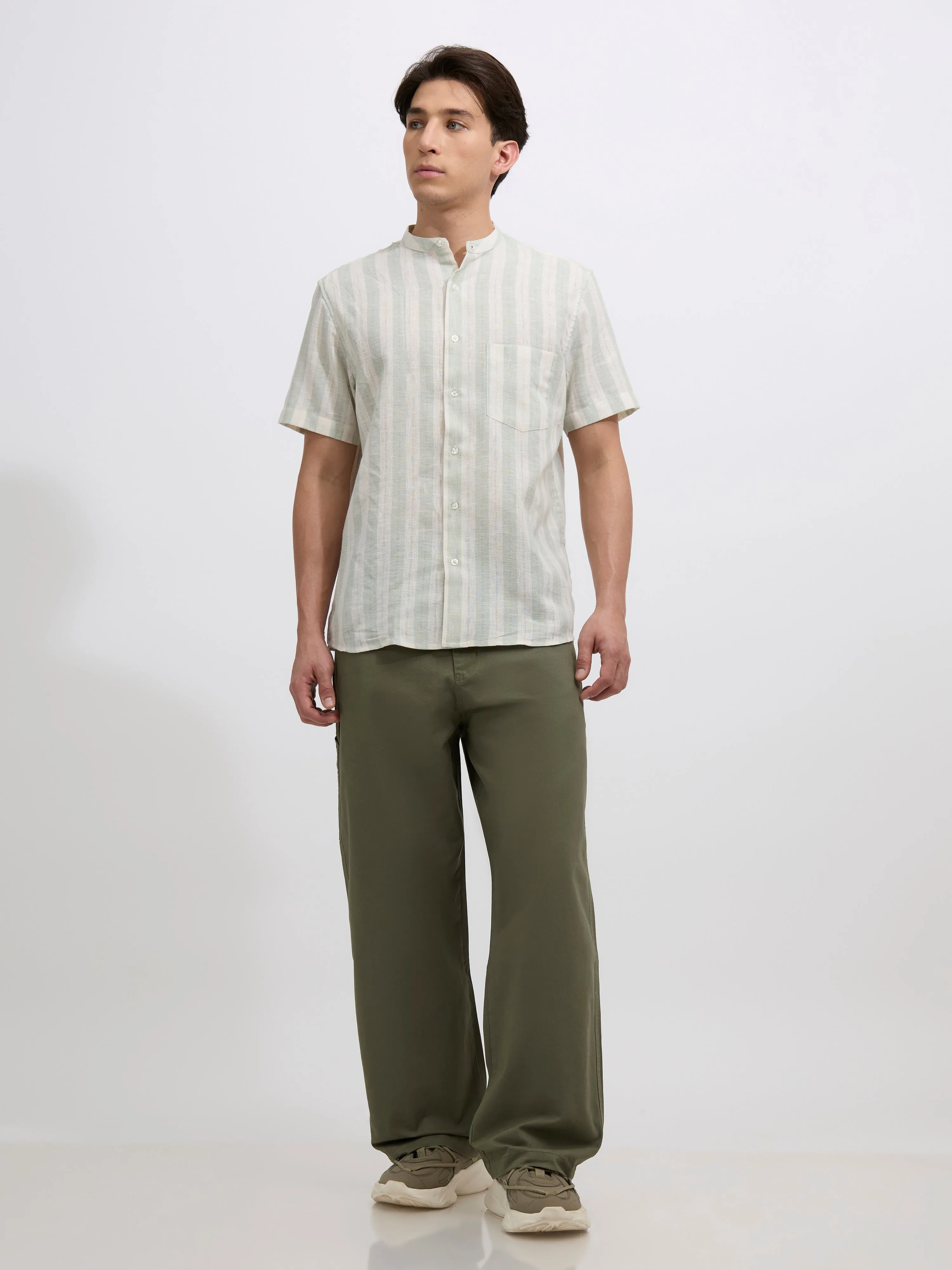 Quinton - Supper Baggy cargo pants - Moss Green
