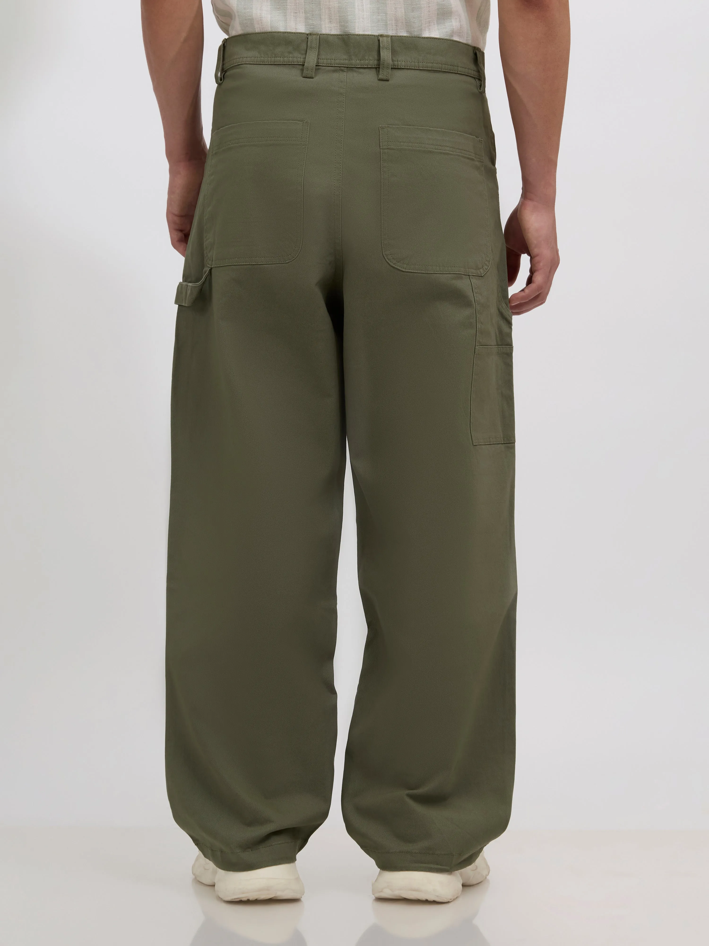 Quinton - Supper Baggy cargo pants - Moss Green