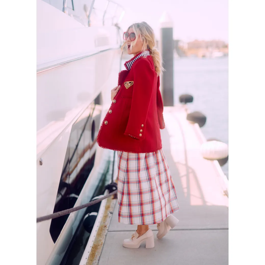 SAMPLE - BURU x Sabrina Captain's Blazer - Red Tweed