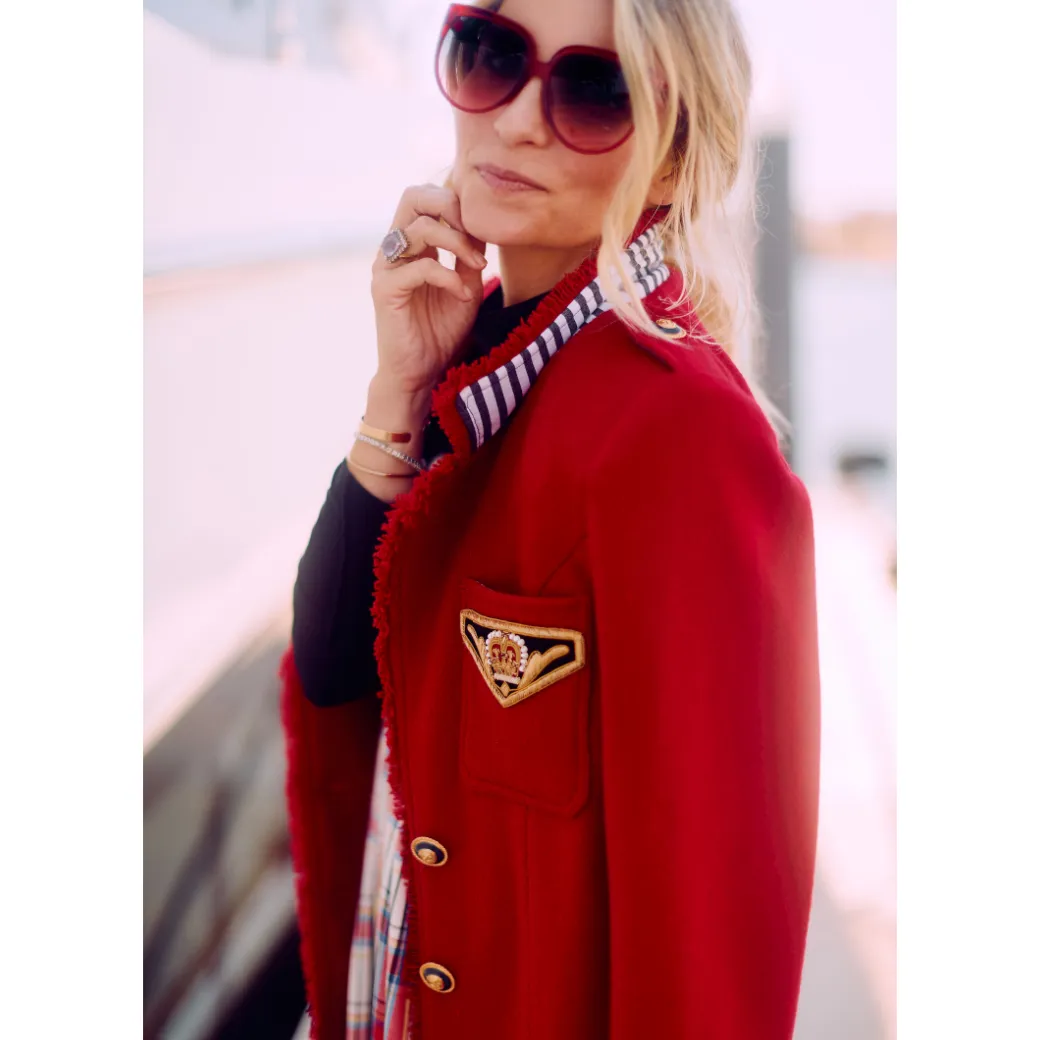 SAMPLE - BURU x Sabrina Captain's Blazer - Red Tweed