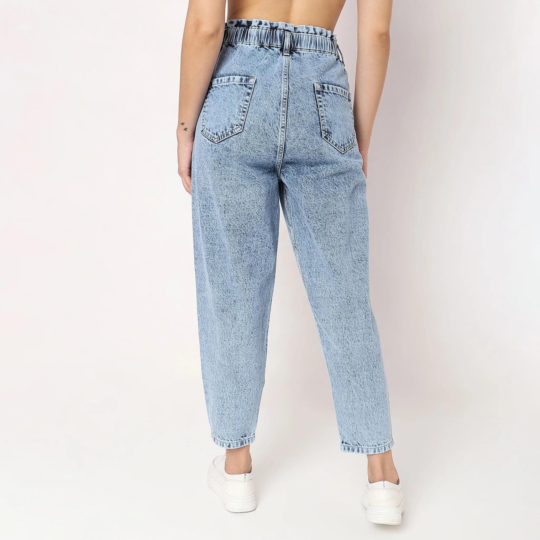 Slouch Fit High Rise Jeans