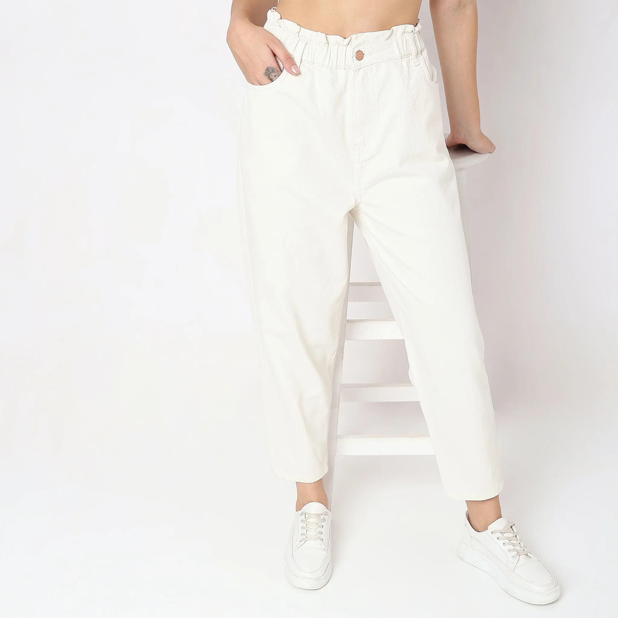 Slouch Fit High Rise Jeans