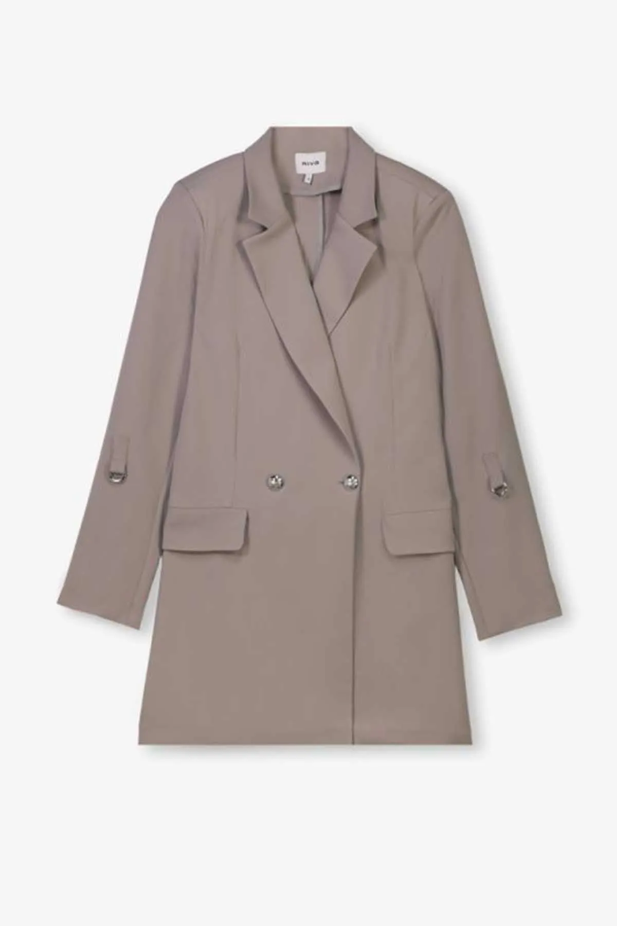 Solid Double Breasted Blazer