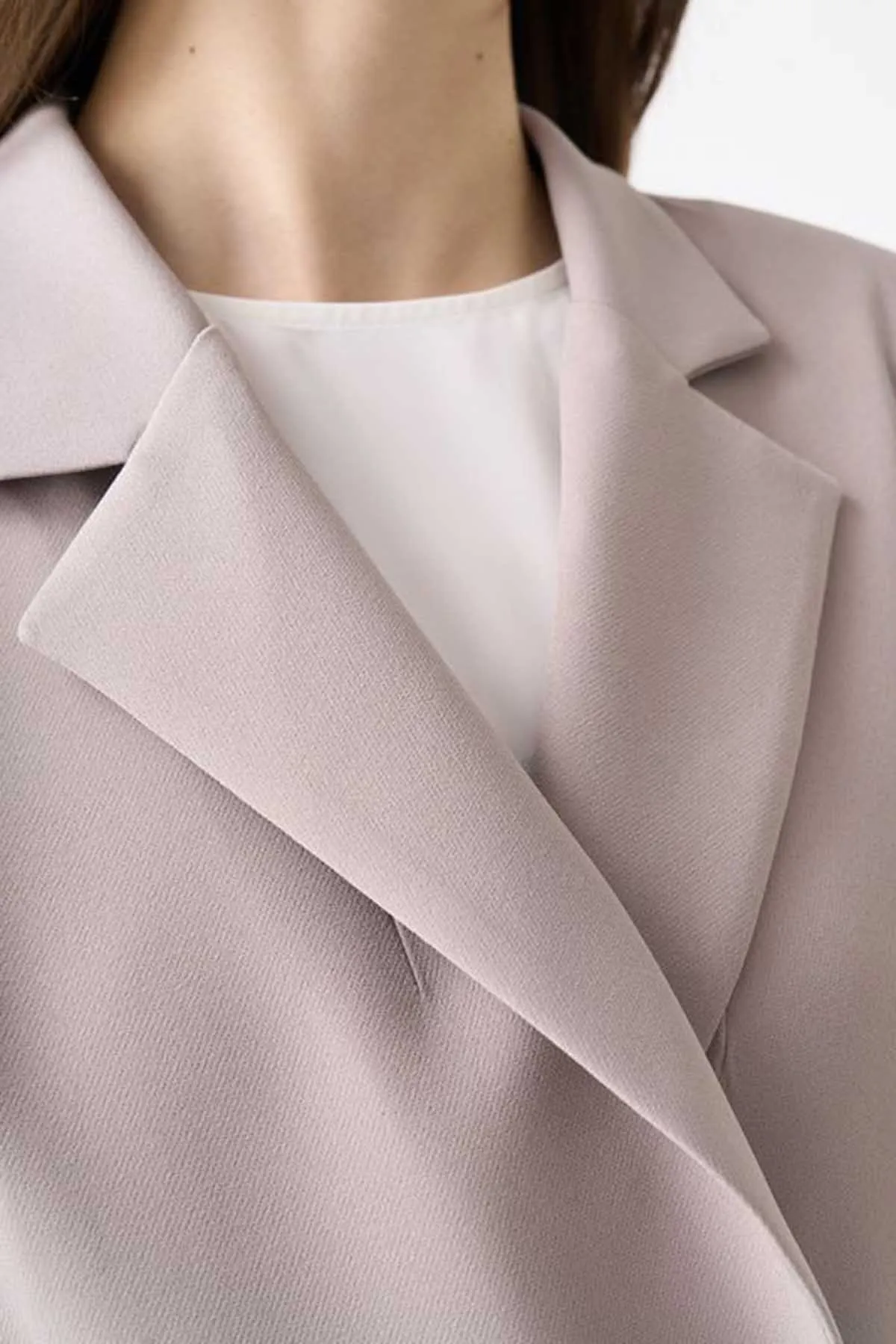 Solid Double Breasted Blazer