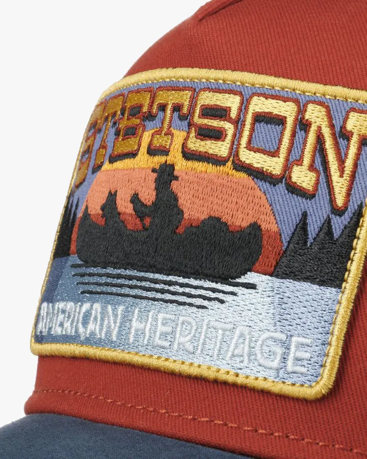 Stetson Canoe Trucker Cap - Blue / Red