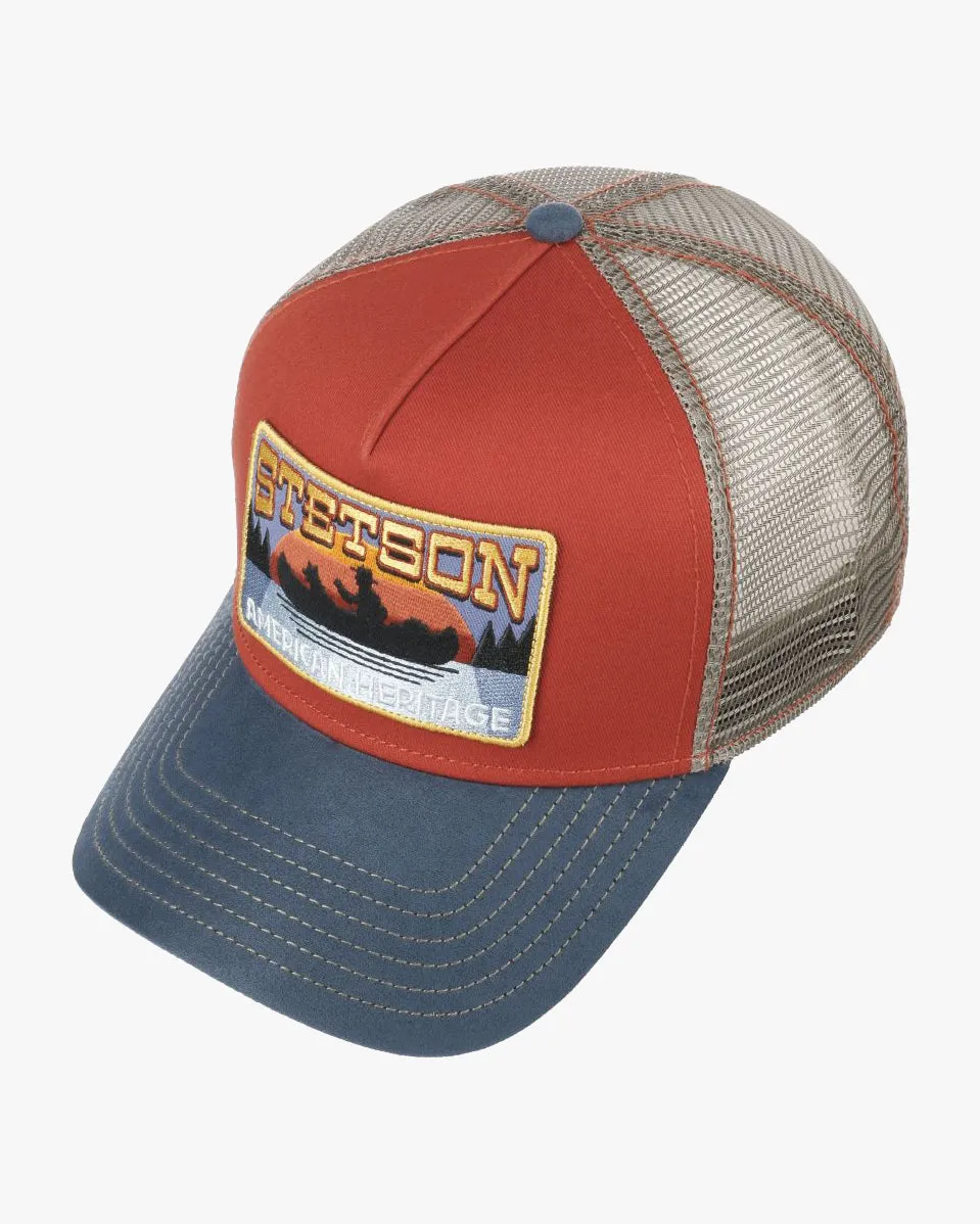 Stetson Canoe Trucker Cap - Blue / Red