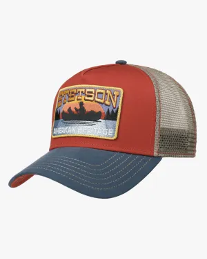 Stetson Canoe Trucker Cap - Blue / Red