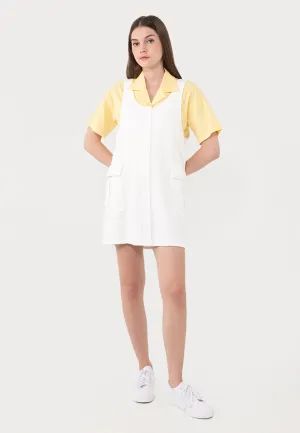 VOIR JEANS Sleeveless Button Up Pinafore Dress
