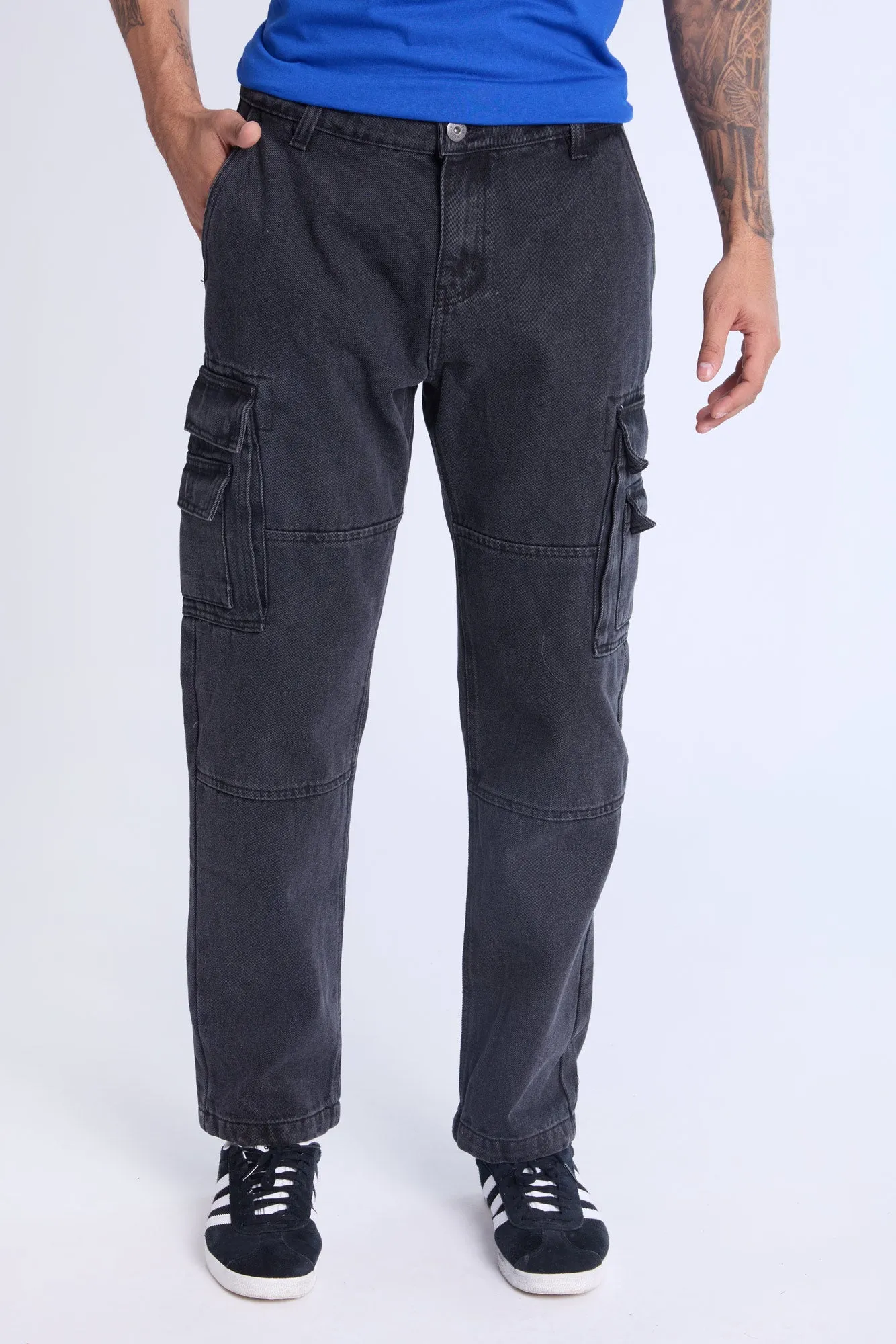 West49 Mens 4 Pocket Cargo Jeans