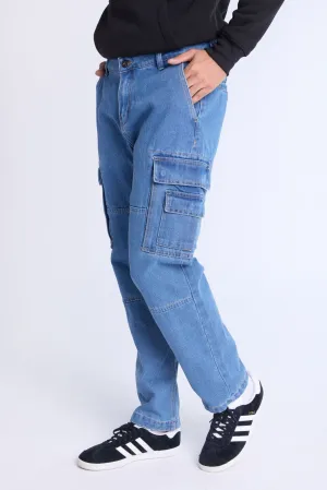 West49 Mens 4 Pocket Cargo Jeans
