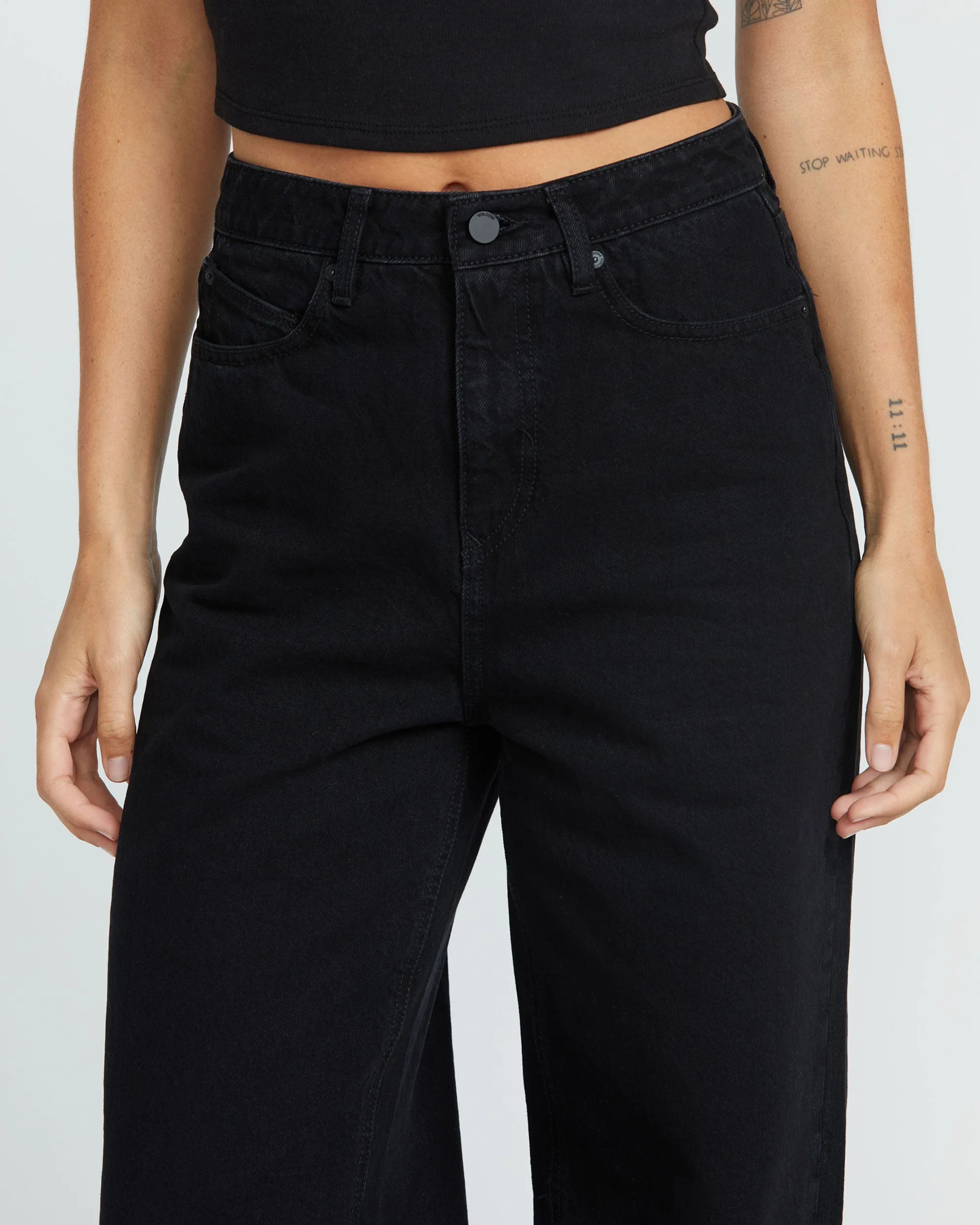 Womens Stoned Boyfriend Hirise Denim Jeans