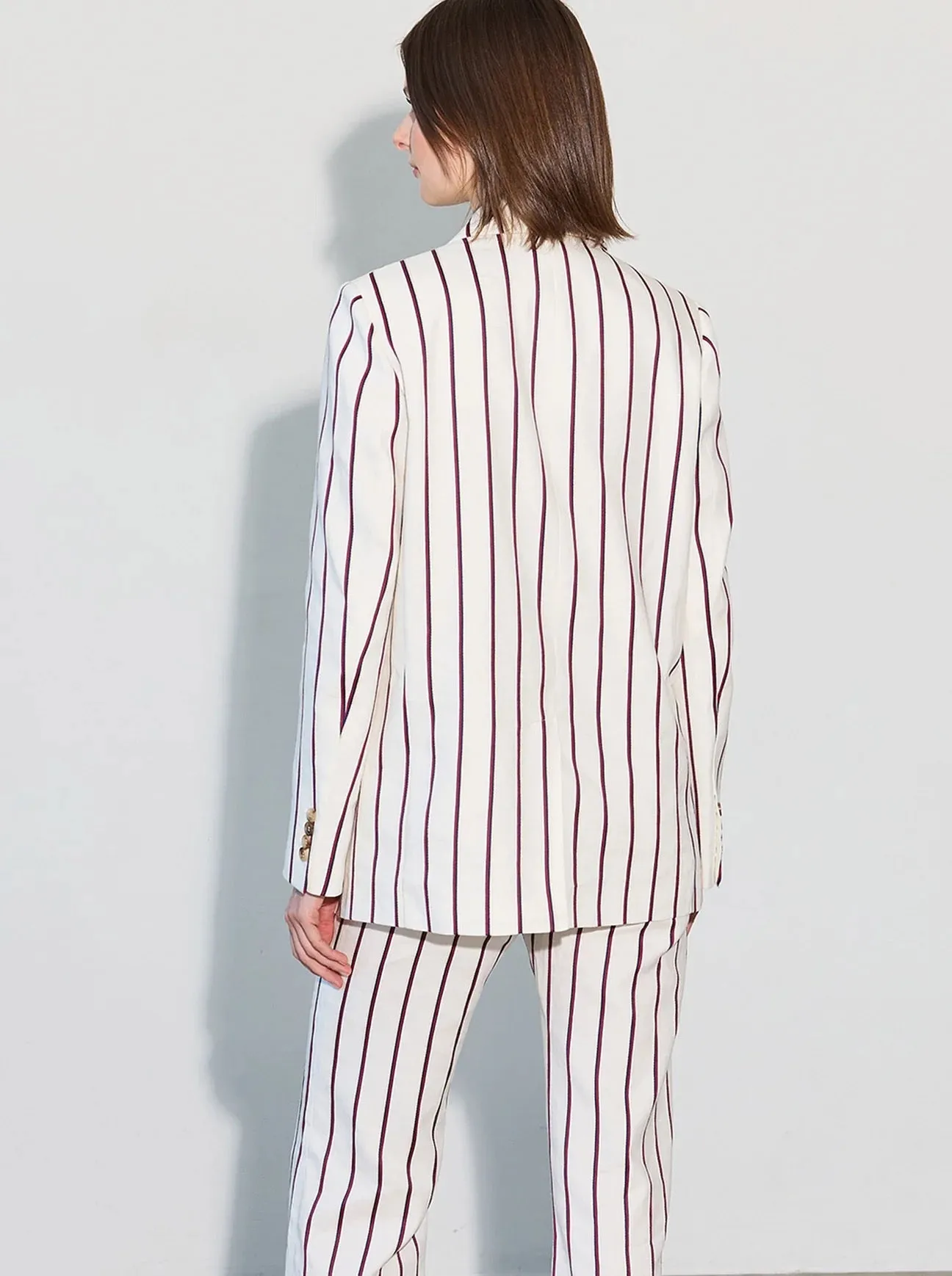 Yvonne Boxy Double Breasted Blazer - White
